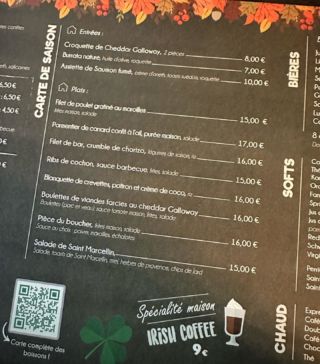 🍁🍂NOUVELLE CARTE 🍁🍂 Un beau premier jour d’automne pour lancer la nouvelle carte ! ☔️ Chef Seb et sa brigade en ont fait pour tous les goûts 😋 Parmentier de canard, Blanquette de crevettes, Boulettes de viandes farcie au cheddar Galloway, Salade de Saint Marcellin… et toujours nos incontournables à la carte ! Ça vous tente ? ☘️ #mulli #faitmaison #carteautomne #marcqenbaroeul #irishpub